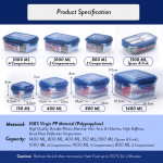 Elianware Ezy-Lock Compartments Microwavable 100% Airtight Food Containers [GIVADO EXCLUSIVE]