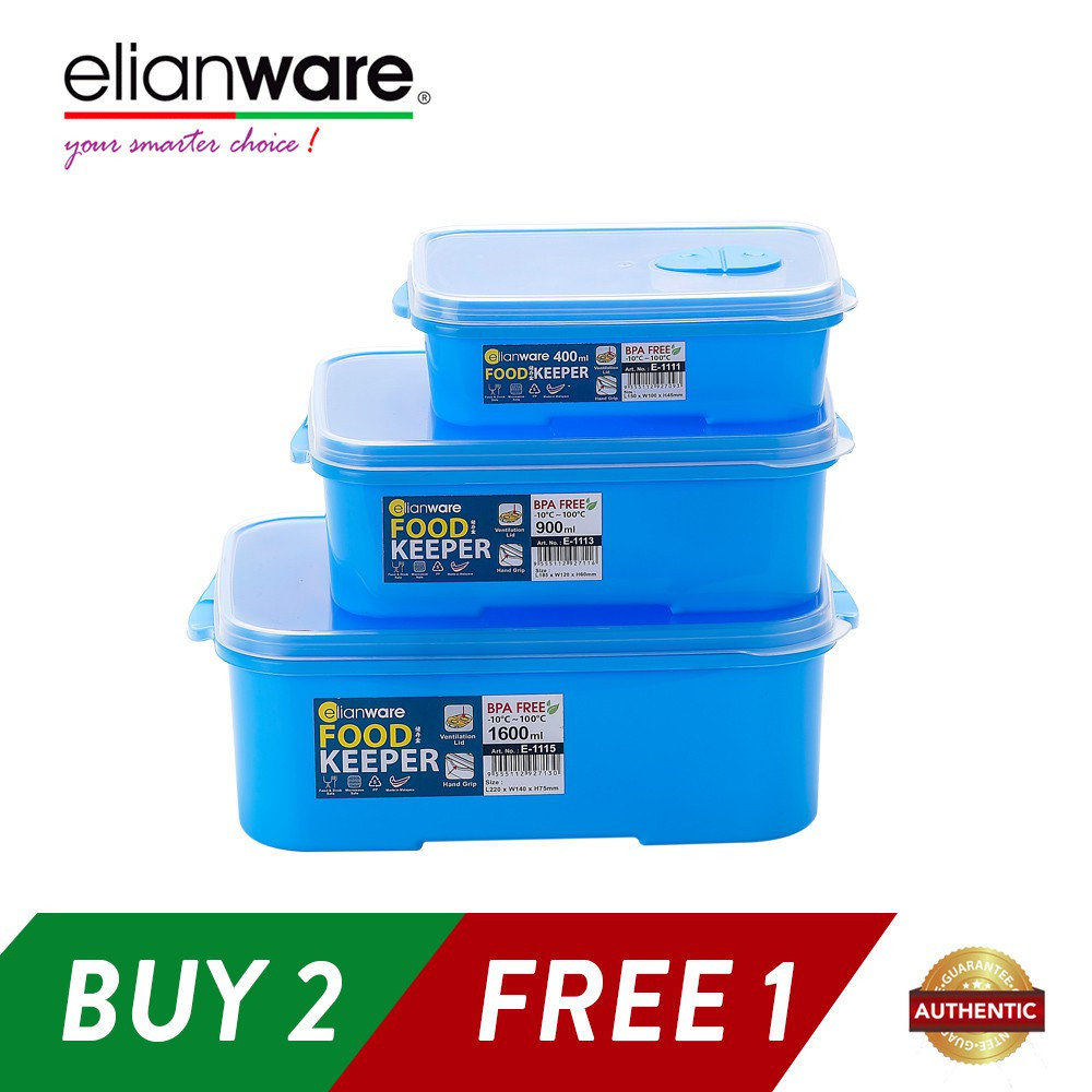 Elianware 3 Pcs BPA Free Special Food Keeper Set Microwavable Food Container (Buy 2PCS Free 1PCS Set)