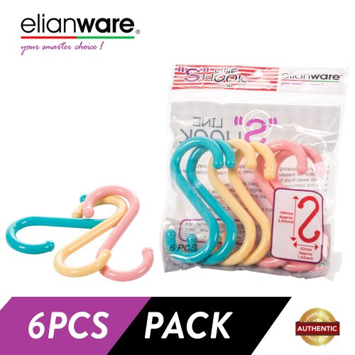 Elianware 6 Pcs (L) Multicolor S Hook