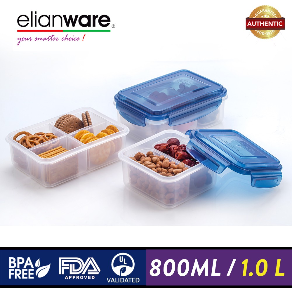 Elianware Ezy-Lock PREMIUM SERIES 100% Airtight Microwavable Food Containers