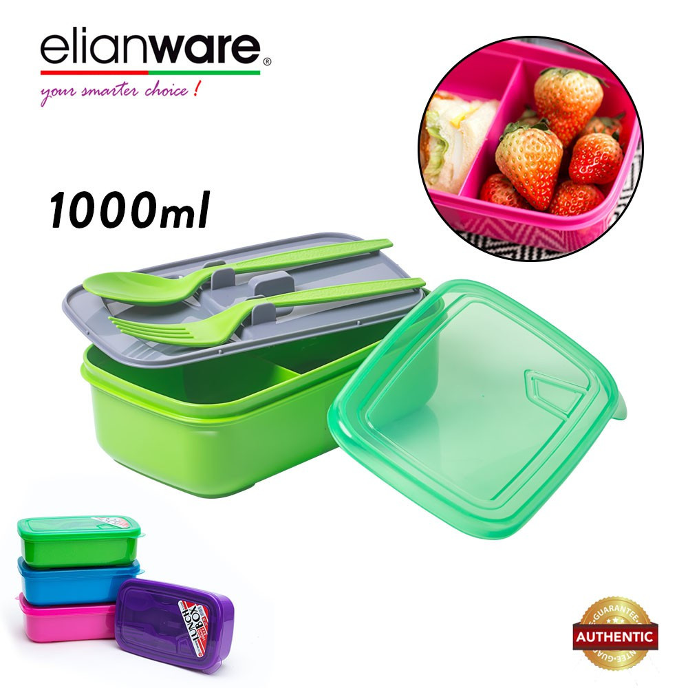 Elianware 1L Food Container with Spoon & Fork