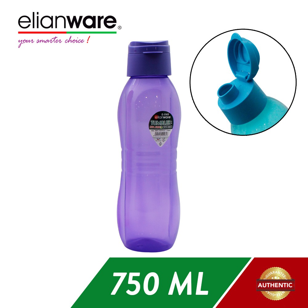 Elianware 750ml BPA Free Sporty Water Bottle Tumbler with Cap