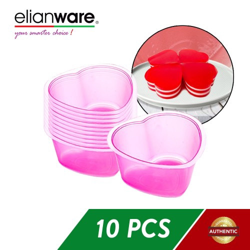 Elianware 10 Pcs Jelly Cup Jelly Mould Multicolor BPA FREE