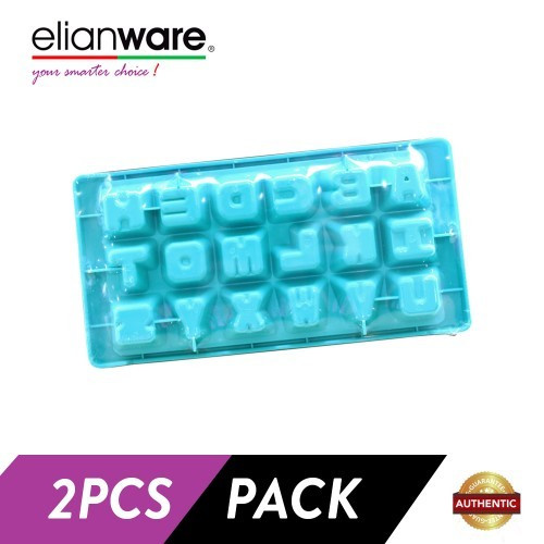 Elianware 2 Pcs Pack ABC Stackable Ice Cube and Jelly Mould BPA Free