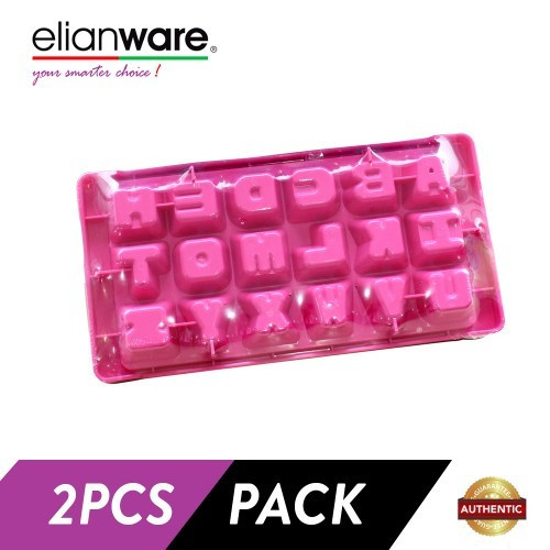 Elianware 2 Pcs Pack ABC Stackable Ice Cube and Jelly Mould BPA Free