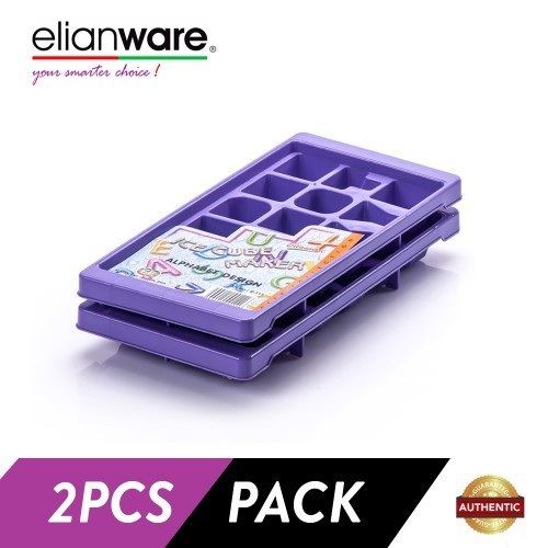Elianware 2 Pcs Pack ABC Stackable Ice Cube and Jelly Mould BPA Free