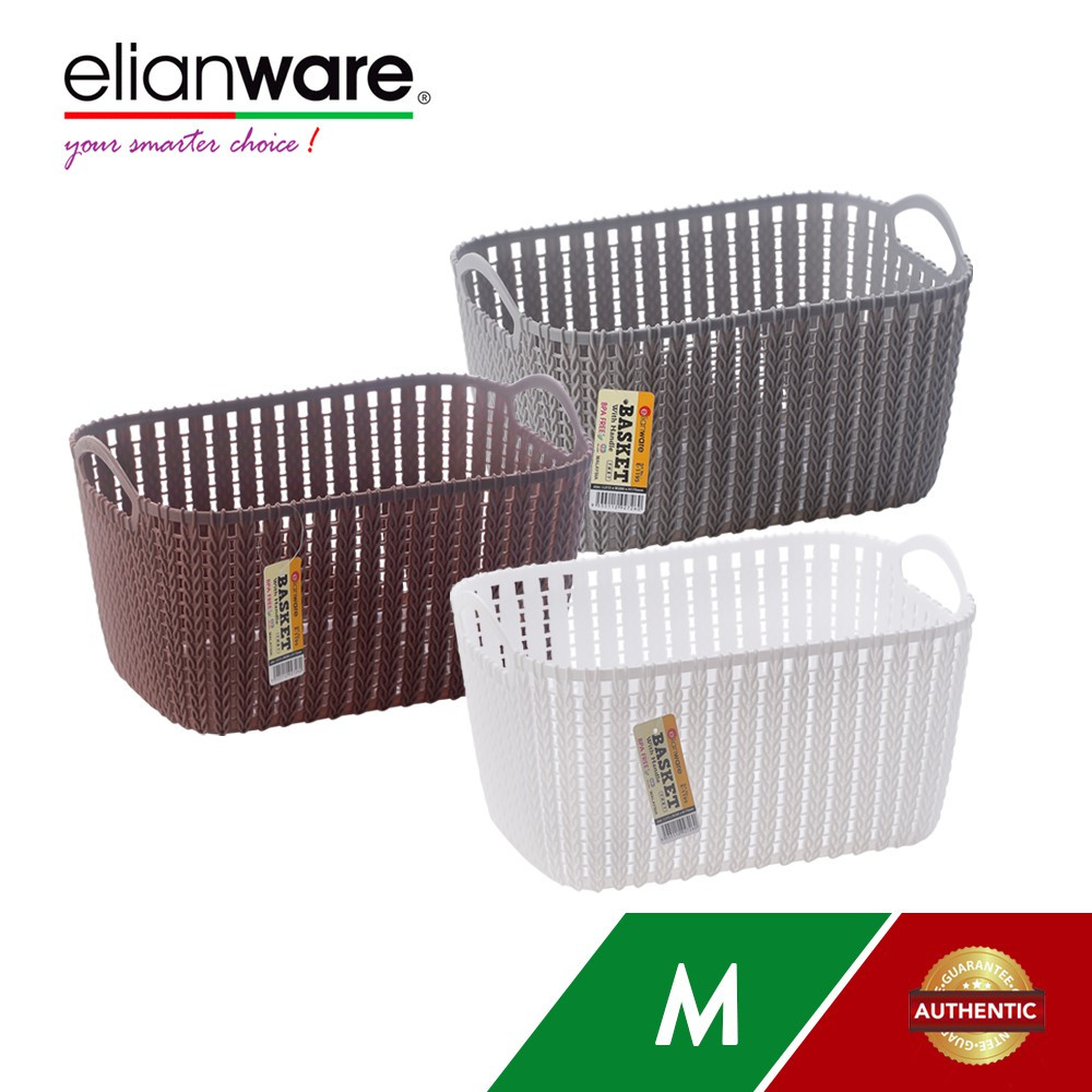 Elianware Modern Rectangular Basket with Handle