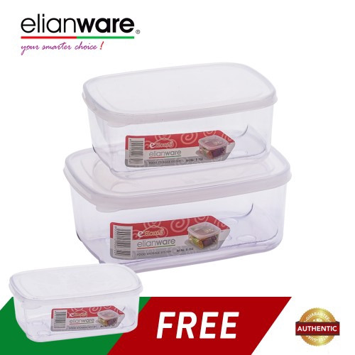 Elianware 3 Pcs Transparent Airtight Food Keeper
