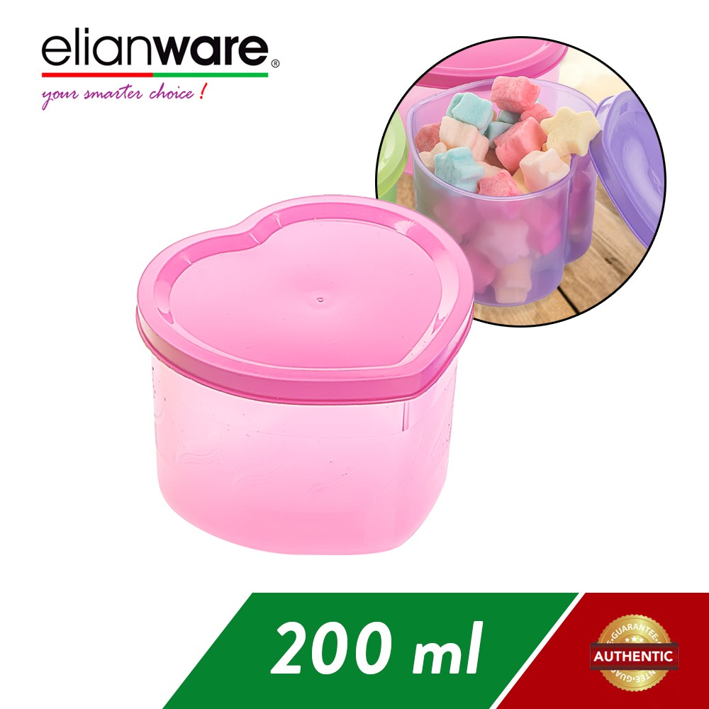 Elianware Heart Shape Multipurpose Container Multicolor BPA FREE Elianware Heart Shape Multipurpose Container Multicolor BPA FREE