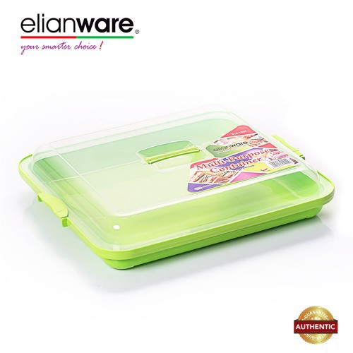 Elianware 3.4 Ltr BPA Free Kuih Muih Serving Tray with Cover Elianware 3.4 Ltr BPA Free Kuih Muih Serving Tray with Cover