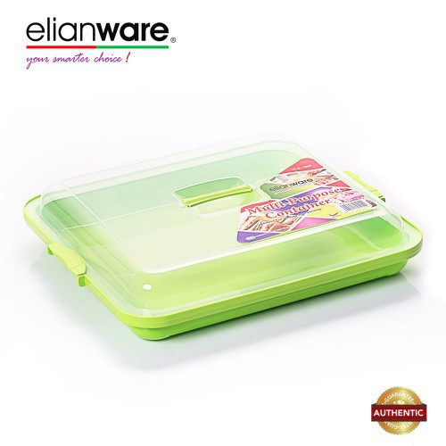 Elianware 3.4 Ltr BPA Free Kuih Muih Serving Tray with Cover