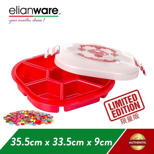 Elianware 7 Compartments BPA Free Cookies Snacks Candy Tray CNY Special Edition Elianware 7 Compartments BPA Free Cookies Snacks Candy Tray CNY Special Edition