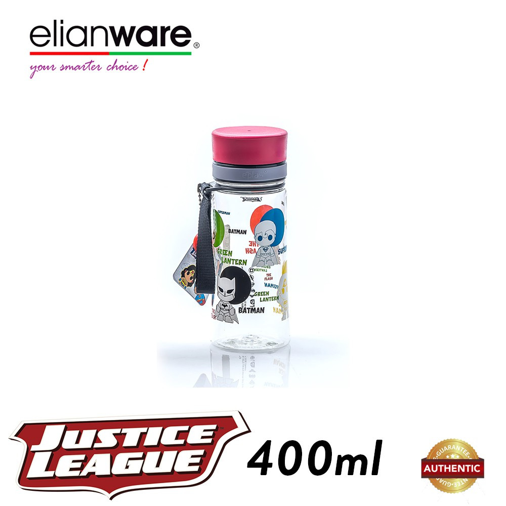 Elianware DC Justice League 400ml BPA Free Transparent Water Tumbler