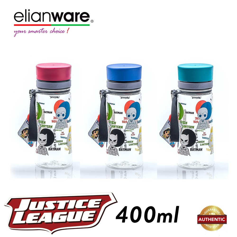 Elianware DC Justice League 400ml BPA Free Transparent Water Tumbler