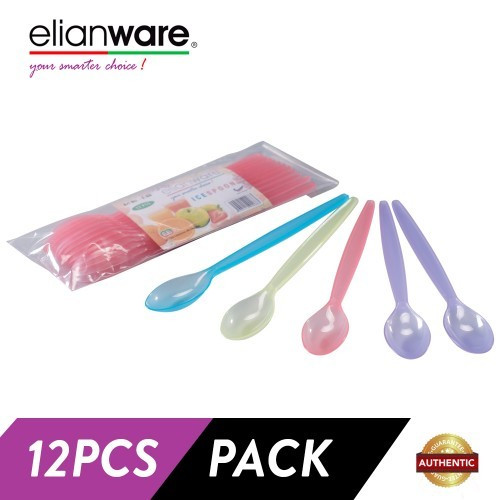 Elianware 12 Pcs Pack BPA Free Ice Beverage Spoon