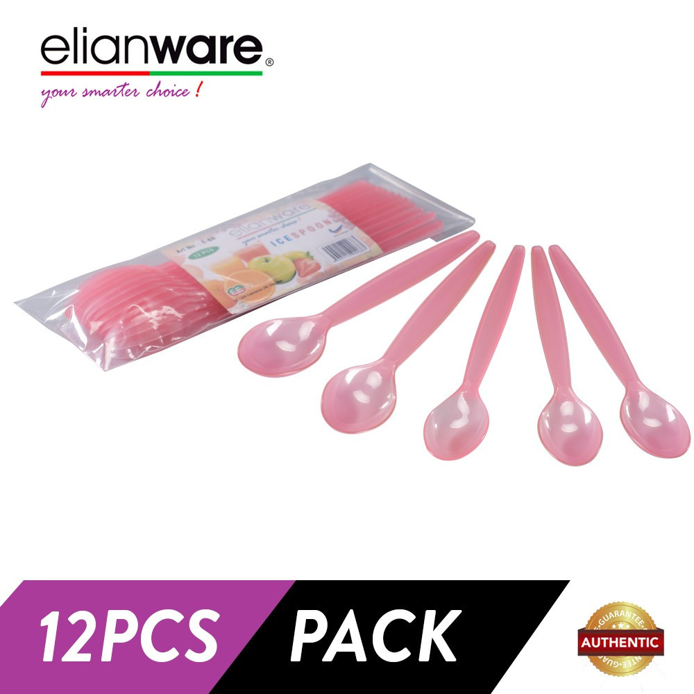 Elianware 12 Pcs Pack BPA Free Ice Beverage Spoon