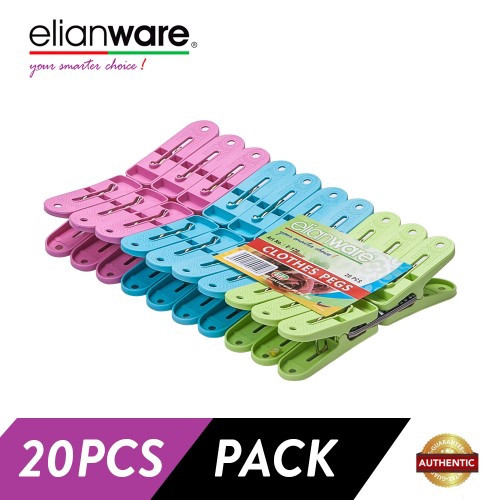  Elianware 20 Pcs Multicolor Clothes Pegs