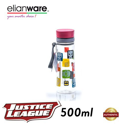 Elianware DC Justice League 500ml BPA Free Transparent Water Tumbler