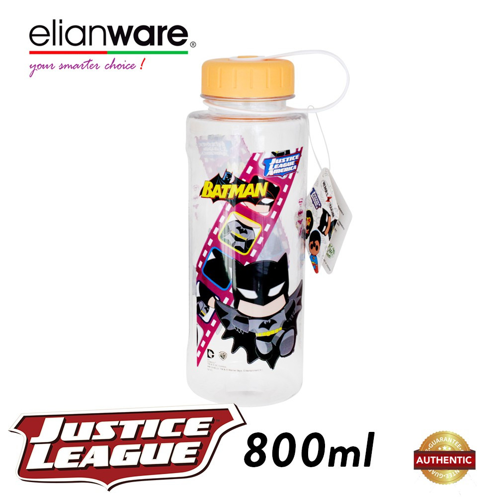 Elianware DC Justice League 800ml BPA Free Hero Film Water Tumbler