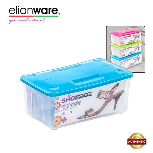 Elianware Stackable Transparent Plastic Shoe Box Men and Women Shoes Storage Box