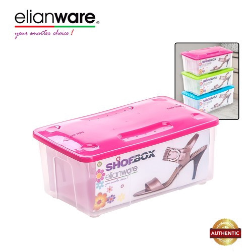 Elianware Stackable Transparent Plastic Shoe Box Men and Women Shoes Storage Box