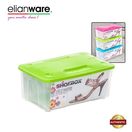 Elianware Stackable Transparent Plastic Shoe Box Men and Women Shoes Storage Box