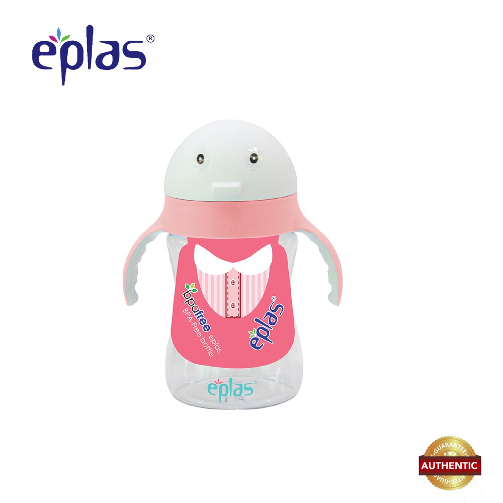 Eplas 320ml BPA Free Cute Penguin Kid's Bottle With Straw