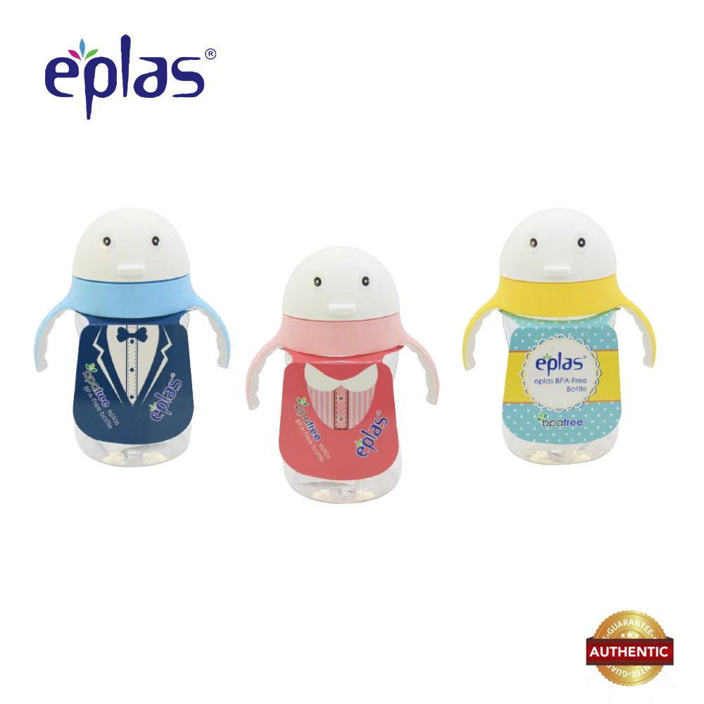 Eplas 320ml BPA Free Cute Penguin Kid's Bottle With Straw