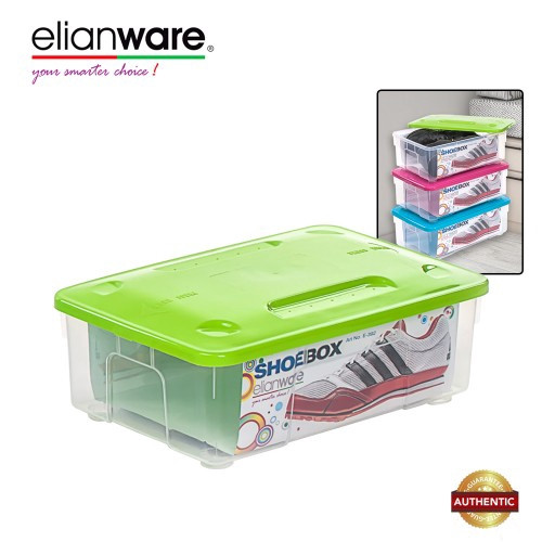 Elianware Stackable Transparent Plastic Shoes Storage Box