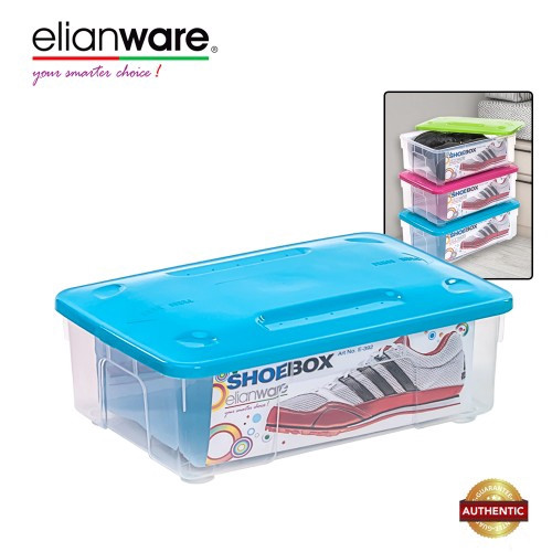 Elianware Stackable Transparent Plastic Shoes Storage Box