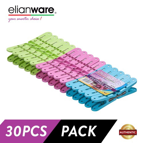 Elianware 30 Pcs Multicolor Clothes Pegs