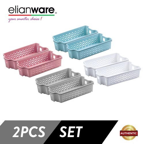 Elianware 2 Pcs Clean & Simple Stackable Basket (M1)