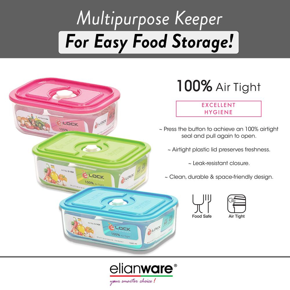 image of Elianware 100% Airtight Transparent Glass-like Food Storage Containers