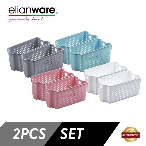  Elianware 2 Pcs Clean & Simple Stackable Basket (M2)