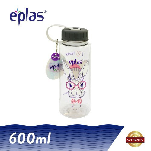 Eplas 600ml Grey Rabbit BPA Free Water Bottle Eplas 600ml Grey Rabbit BPA Free Water Bottle