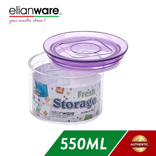 Elianware 550ML Airtight Glass Like Fresh Storage Round Container