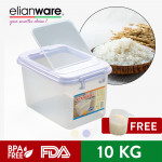 Elianware High Quality [BPA Free] Rice Dispenser Food Storage Container Box 10kg