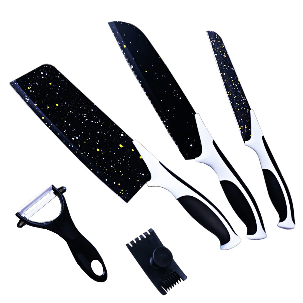 Set Of 5 Stainless Steel Kitchen Knife Set Cutter Tools Set Of 5 Stainless Steel Kitchen Knife Set Cutter Tools