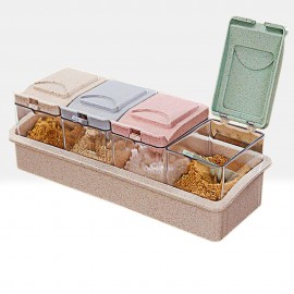 image of RA-7570 Japanese Style New Generation 4 Slots Seasoning Storage Box