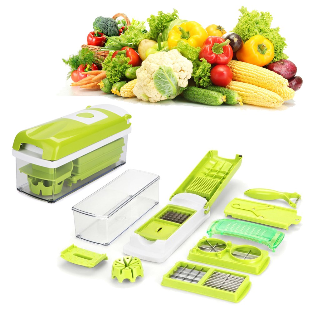Easy to use 12pcs Practical Vegetable ABS Chopper Nicer Cutter Slicer Set Easy to use 12pcs Practical Vegetable ABS Chopper Nicer Cutter Slicer Set
