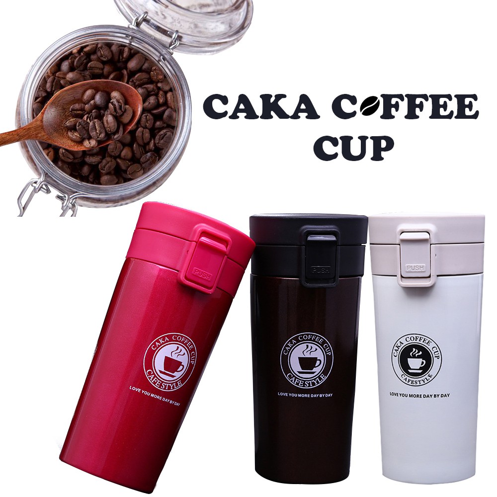 CAKA 380ml Stainless Steel Vacuum Flask Coffee bottle Cup CAKA 380ml Stainless Steel Vacuum Flask Coffee bottle Cup
