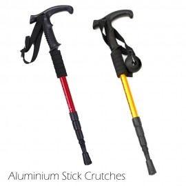 image of BBD01 Adjustable Aluminium Stick Crutches Hiking Walking Travel