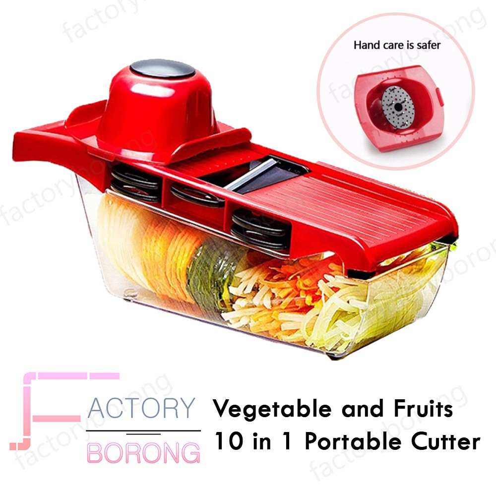 Borong Best! Vegetable And Fruits 10 In 1 Portable Cutter + Slicer Borong Best! Vegetable And Fruits 10 In 1 Portable Cutter + Slicer