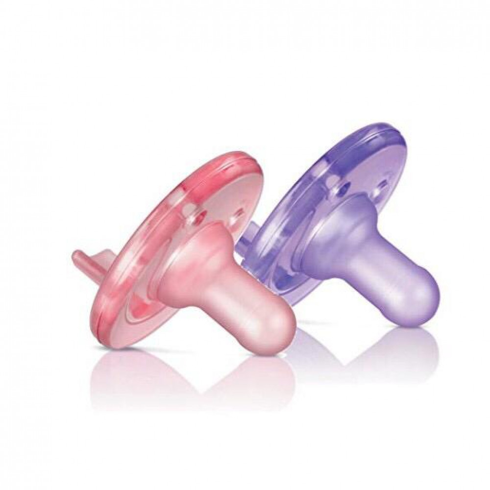 Avent Soothie Pacifiers 0-3 Months (Green, Pink/ Purple)