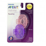 Avent Soothie Pacifiers 0-3 Months (Green, Pink/ Purple)