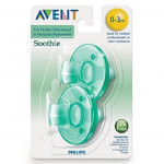 Avent Soothie Pacifiers 0-3 Months (Green, Pink/ Purple)