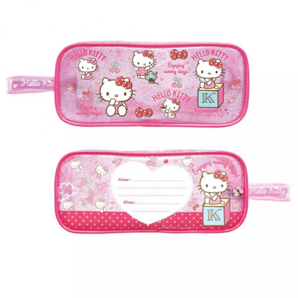 Sanrio Hello Kitty 5pcs Transparent Square Pencil Bag Set