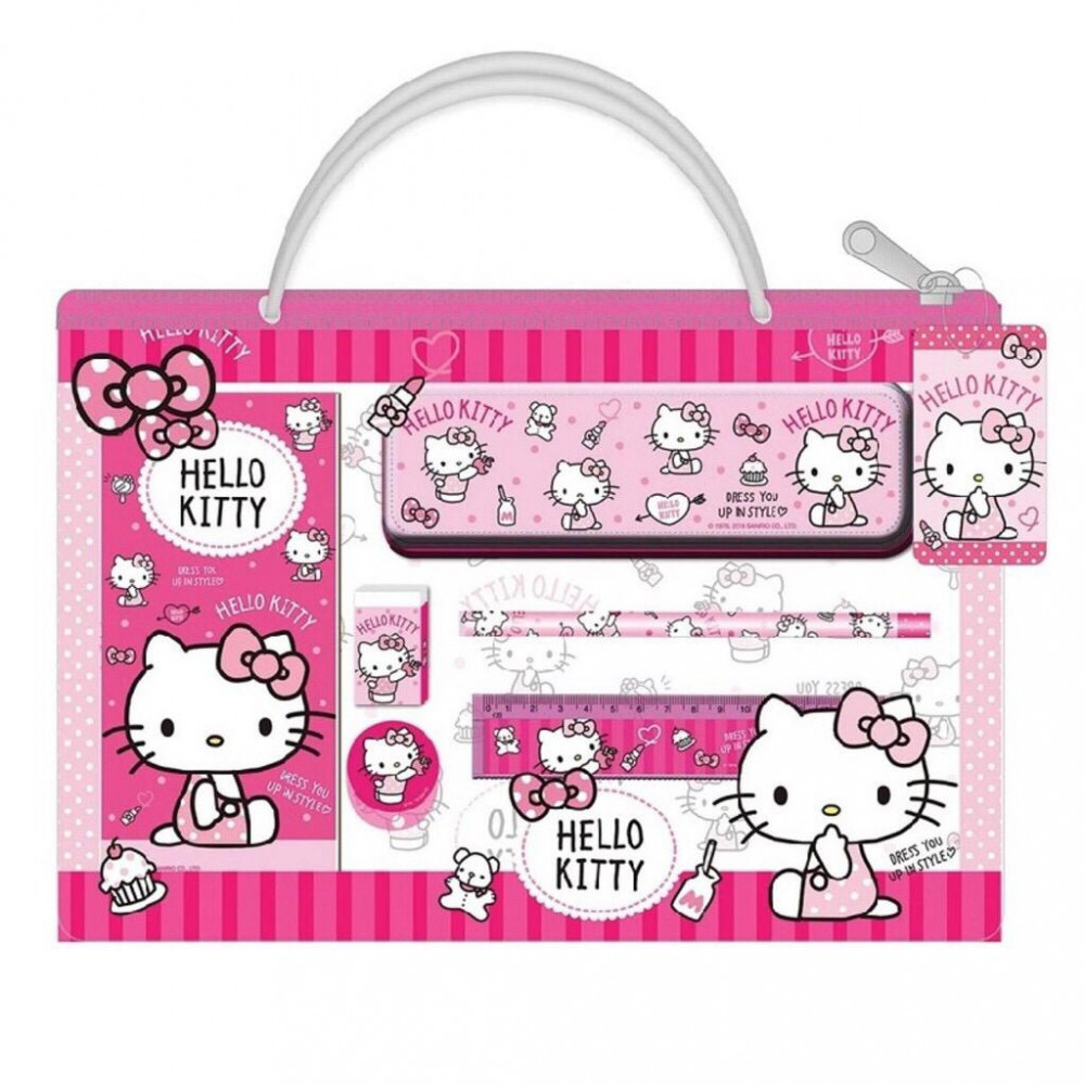 Sanrio Hello Kitty 6pcs Stationery Set With Bag