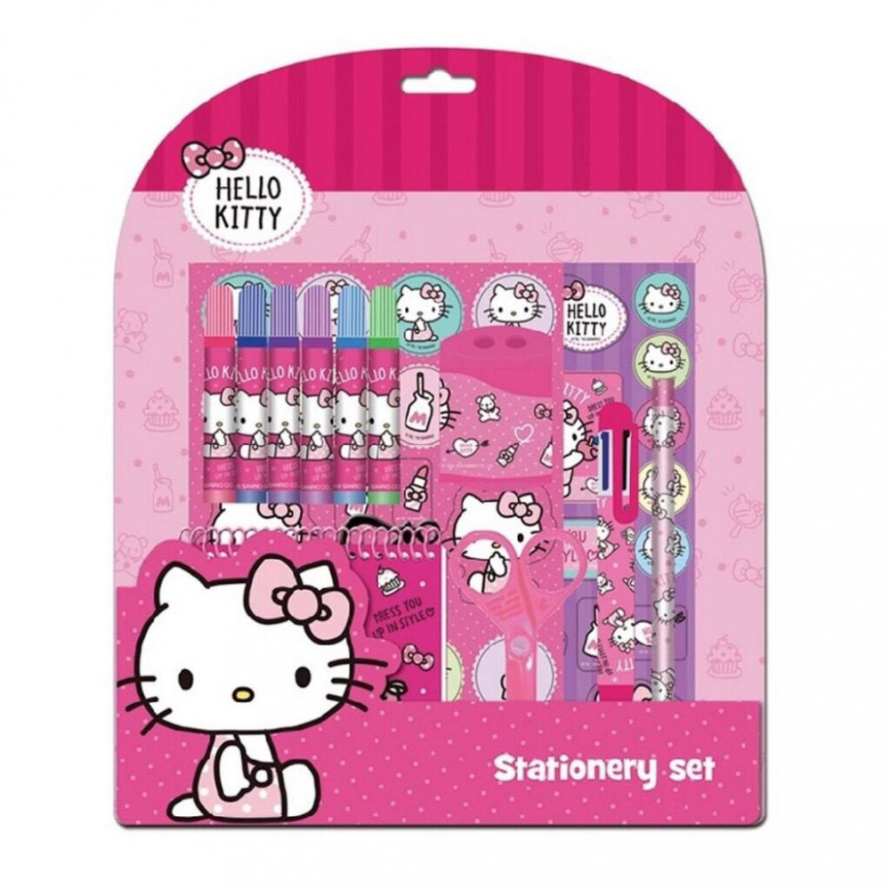 Sanrio Hello Kitty 13pcs Stationery Set With 6 Colour Markers