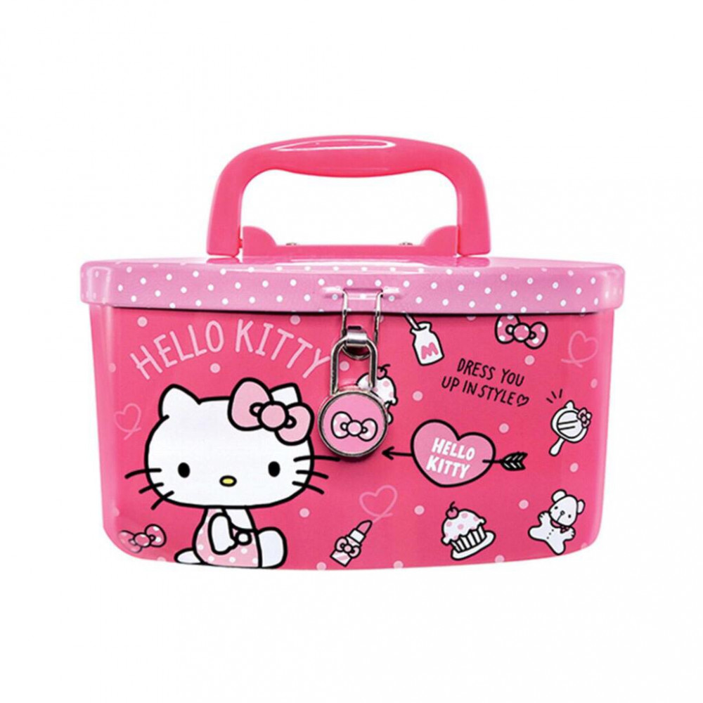 Hello Kitty Coin Pink Color Coin Bank With Lock